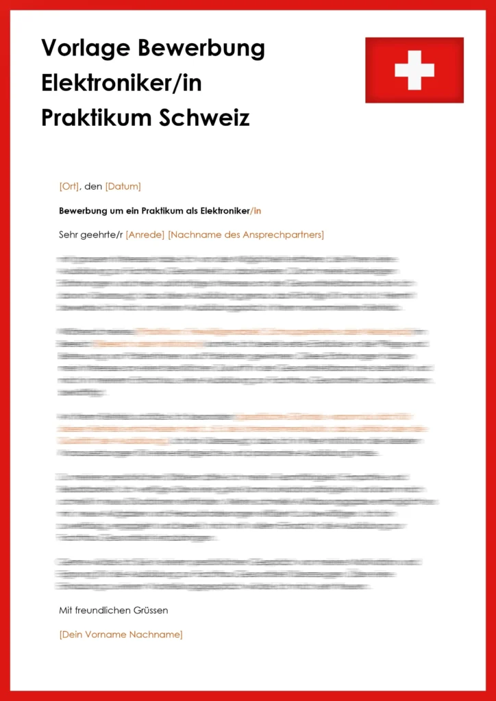 Bewerbung Als Elektroniker Für Energie Und Gebäudetechnik Muster Vorlage Bewerbung Praktikum Elektroniker Schweiz 2024